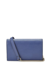 Louis Vuitton Gucci Blue Leather Interlocking Chain Wallet Small (Authentic Pre-Loved)