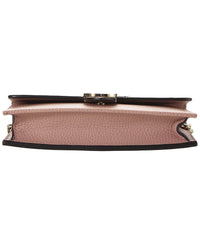 Gucci Gucci Pink Leather Interlocking Wallet On Chain Small (Authentic Pre-Loved)