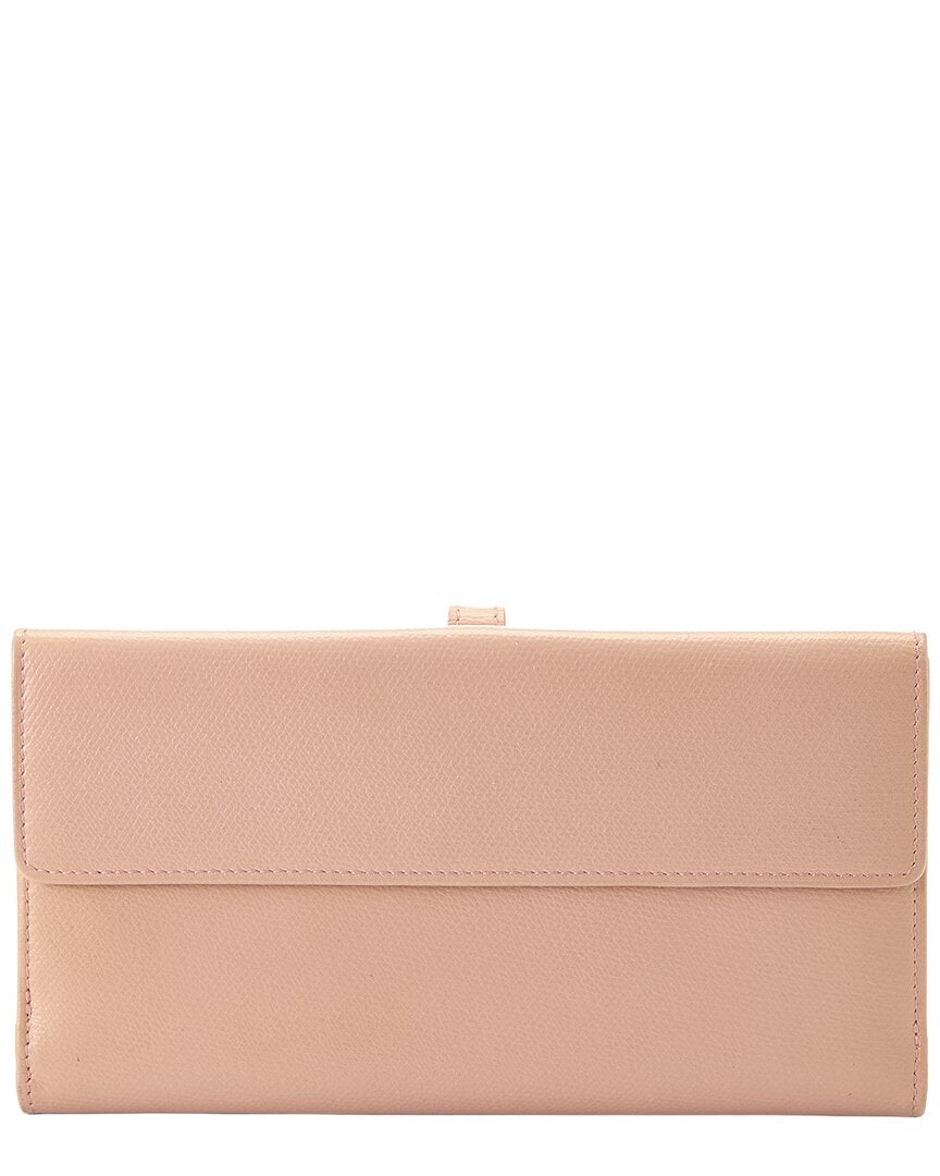 Louis Vuitton Chanel Pink Calfskin Leather Long Wallet (Authentic Pre-Loved)