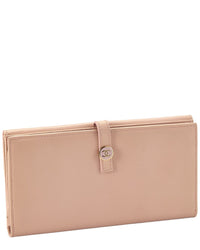 Louis Vuitton Chanel Pink Calfskin Leather Long Wallet (Authentic Pre-Loved)
