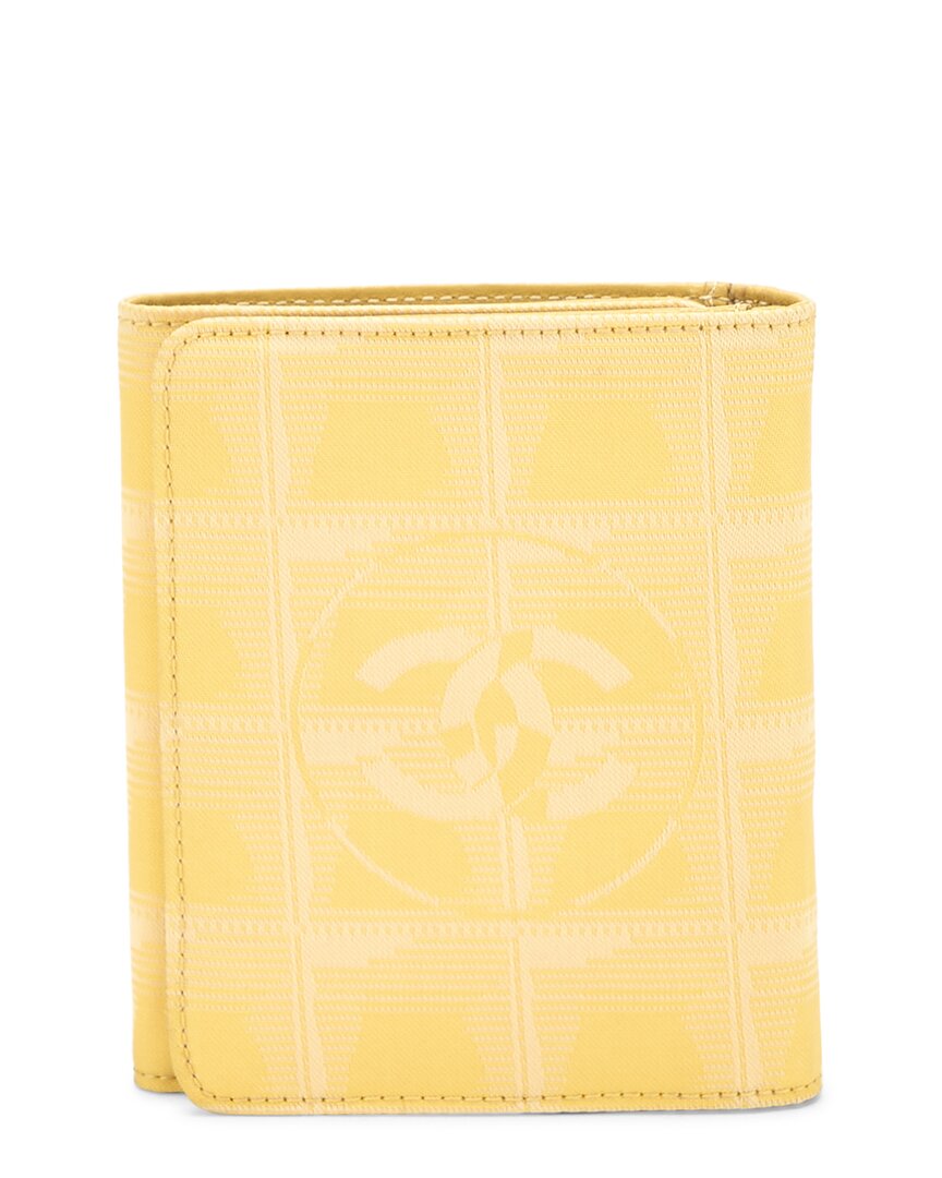 Louis Vuitton Chanel Yellow Nylon Travelline Compact Wallet (Authentic Pre-Loved)