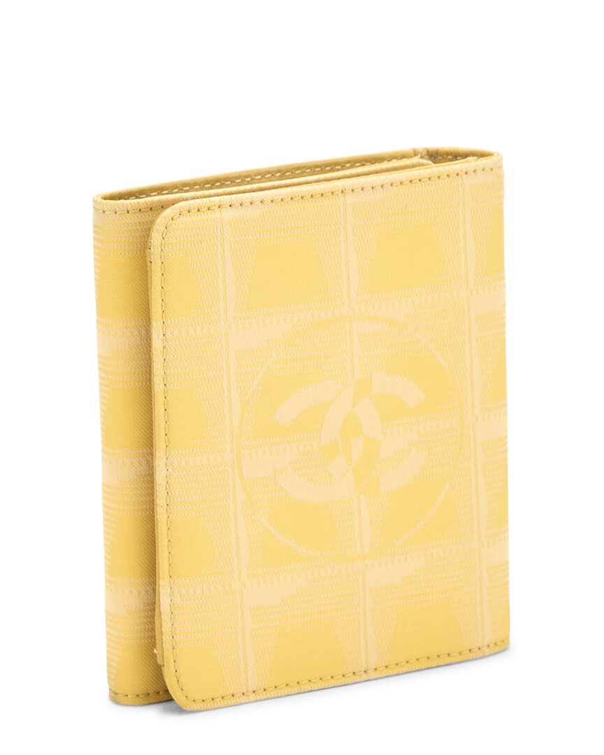 Louis Vuitton Chanel Yellow Nylon Travelline Compact Wallet (Authentic Pre-Loved)
