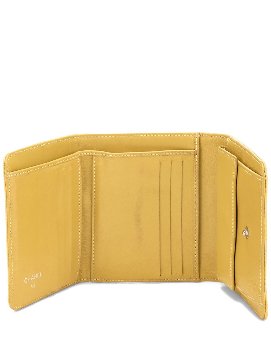 Louis Vuitton Chanel Yellow Nylon Travelline Compact Wallet (Authentic Pre-Loved)