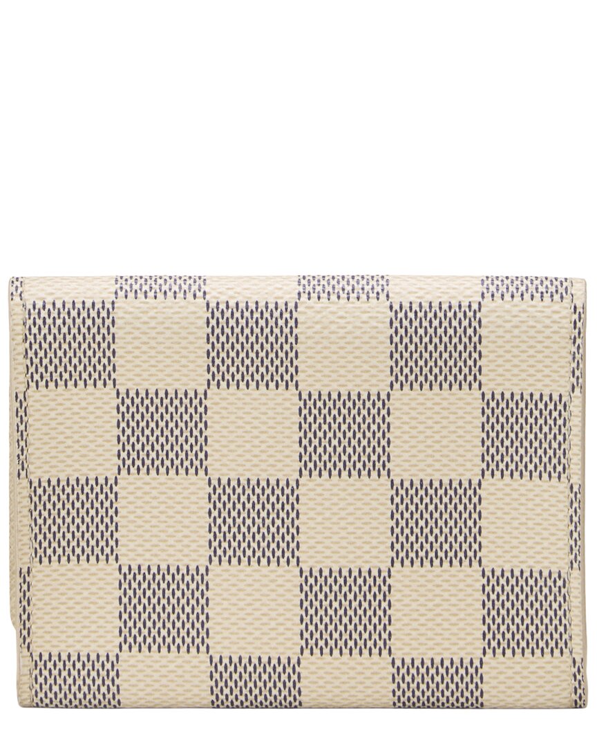 Louis Vuitton Pre-Owned Louis Vuitton White Damier Azur Coated Canvas Card Holder (Authentic Pre-