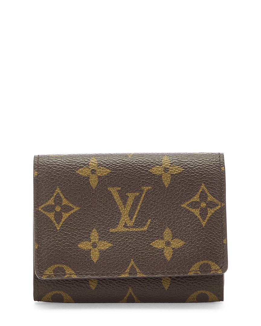 Louis Vuitton Louis Vuitton Brown Monogram Coated Canvas Business Card Holder (Authentic
