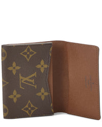 Louis Vuitton Louis Vuitton Brown Monogram Coated Canvas Business Card Holder (Authentic