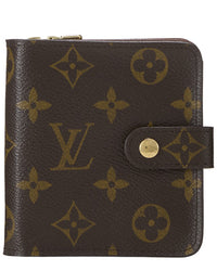 Louis Vuitton Louis Vuitton Brown Monogram Coated Canvas Compact Wallet (Authentic Pre-