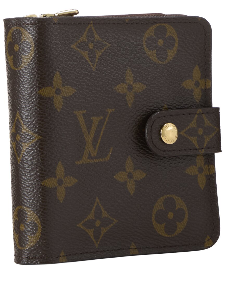 Louis Vuitton Louis Vuitton Brown Monogram Coated Canvas Compact Wallet (Authentic Pre-