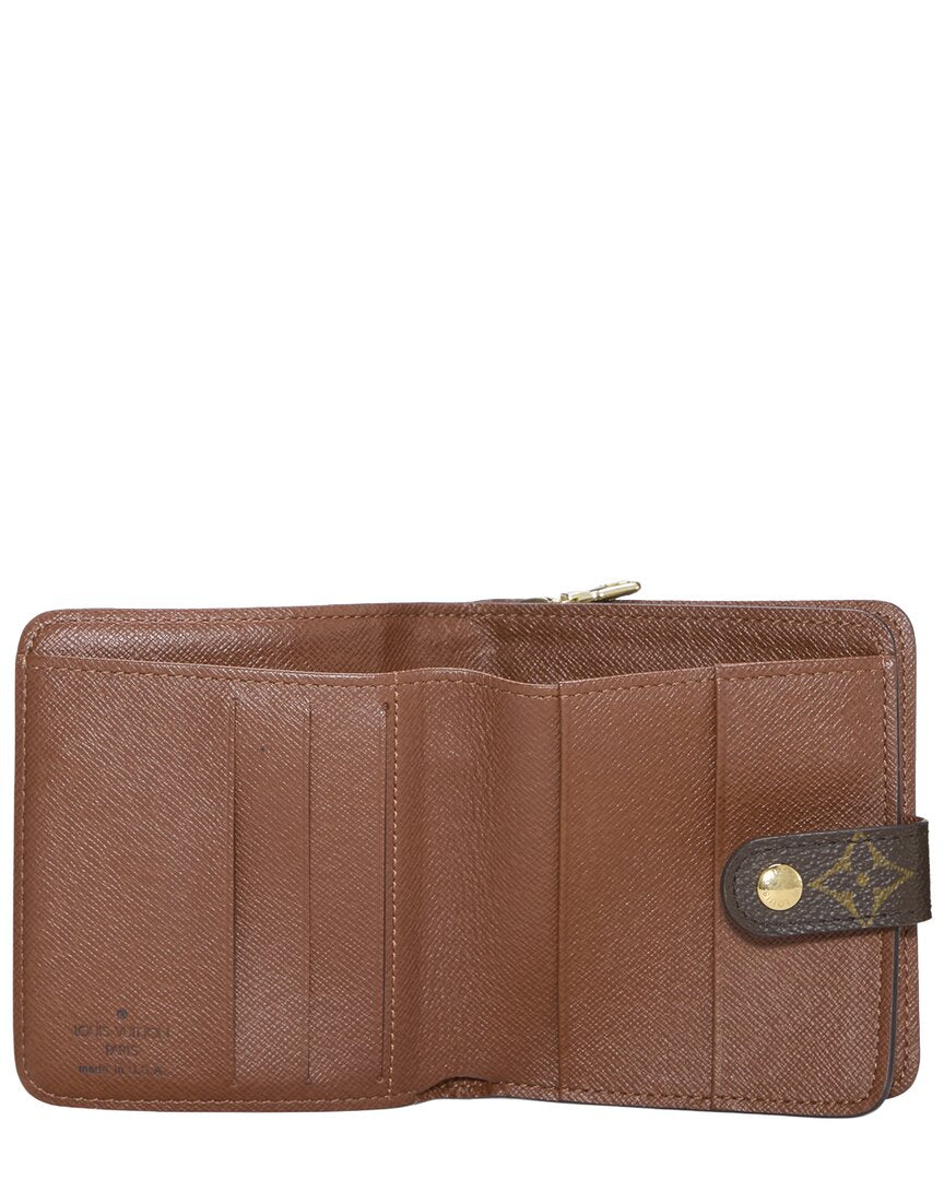 Louis Vuitton Louis Vuitton Brown Monogram Coated Canvas Compact Wallet (Authentic Pre-