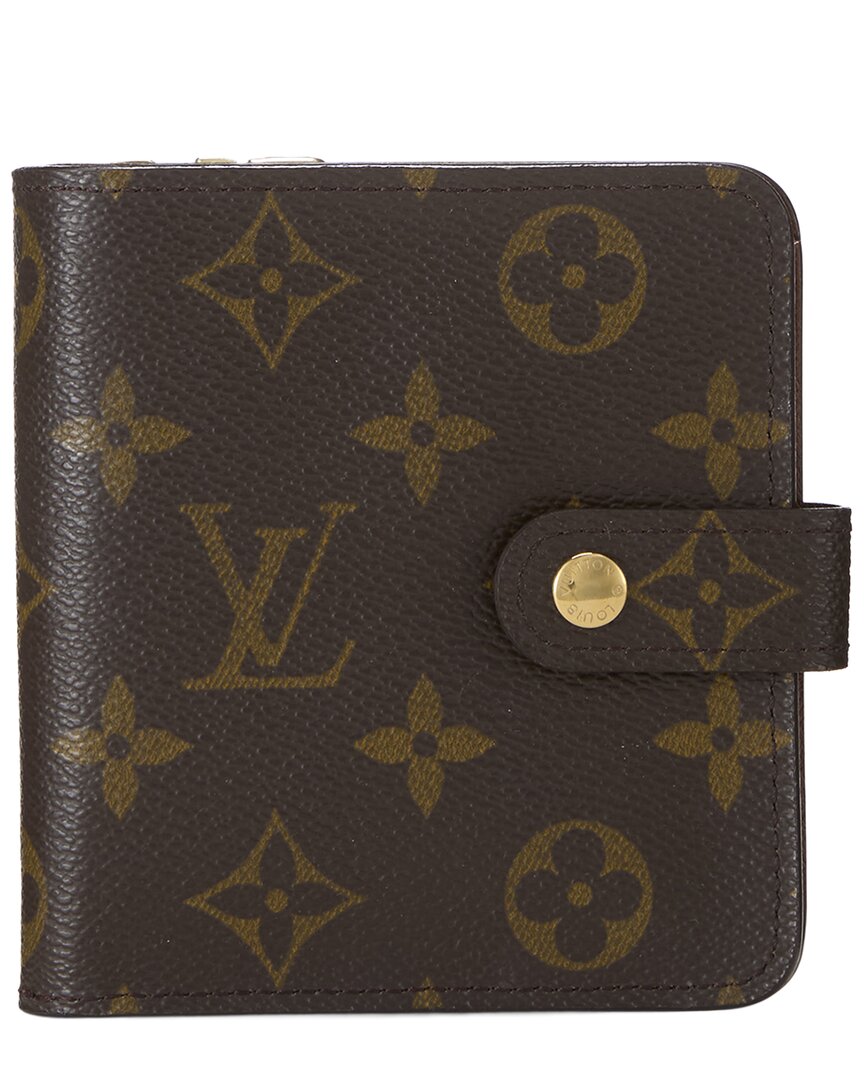 Louis Vuitton Louis Vuitton Brown Monogram Coated Canvas Compact Wallet (Authentic Pre-