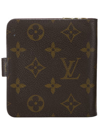 Louis Vuitton Louis Vuitton Brown Monogram Coated Canvas Compact Wallet (Authentic Pre-