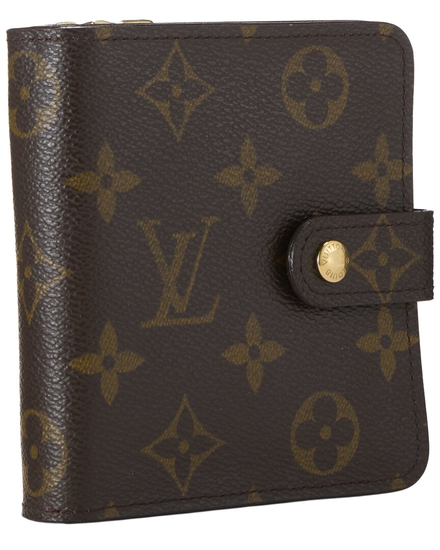 Louis Vuitton Louis Vuitton Brown Monogram Coated Canvas Compact Wallet (Authentic Pre-
