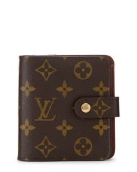 Louis Vuitton Louis Vuitton Brown Monogram Coated Canvas Compact Wallet (Authentic Pre-