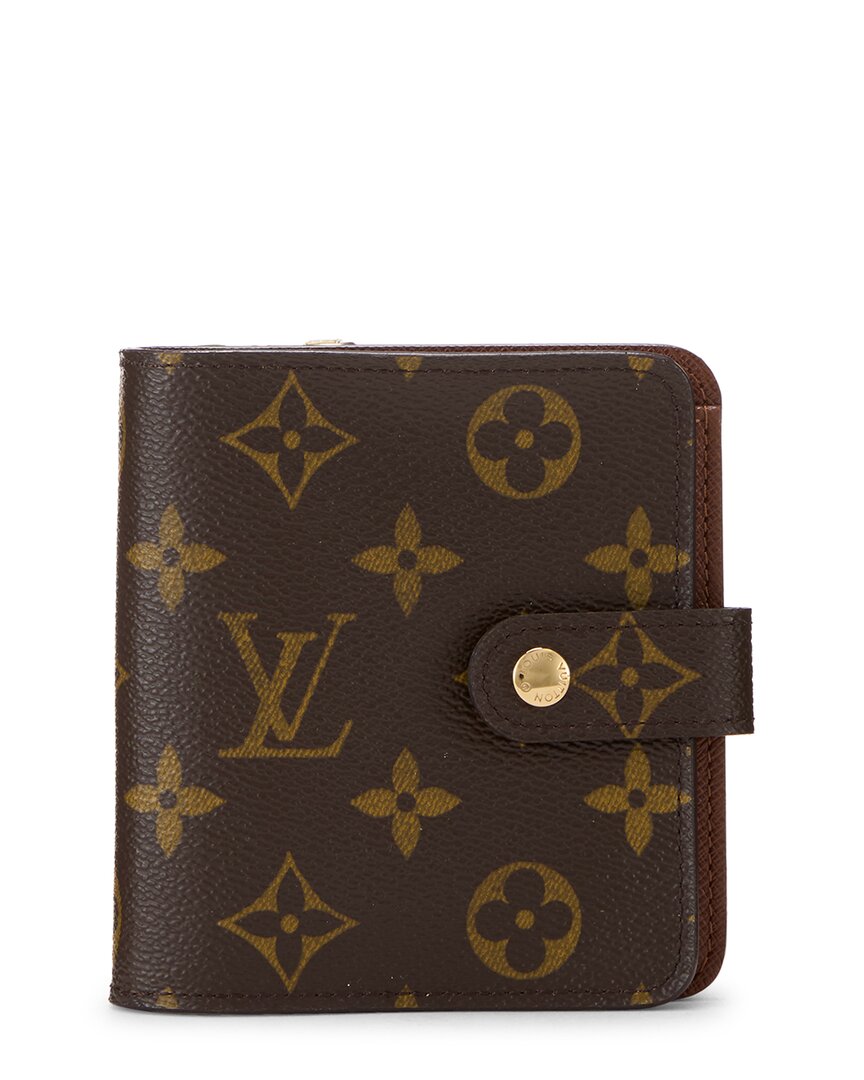 Louis Vuitton Louis Vuitton Brown Monogram Coated Canvas Compact Wallet (Authentic Pre-