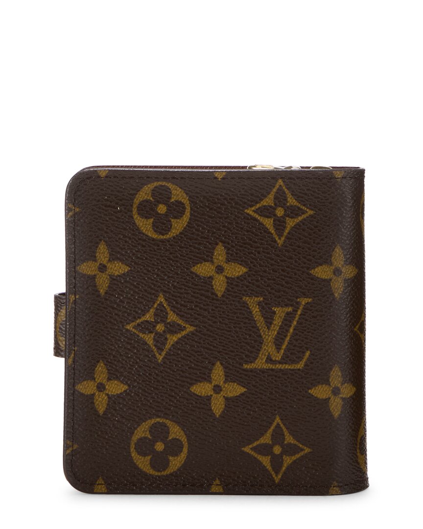 Louis Vuitton Louis Vuitton Brown Monogram Coated Canvas Compact Wallet (Authentic Pre-