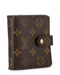 Louis Vuitton Louis Vuitton Brown Monogram Coated Canvas Compact Wallet (Authentic Pre-
