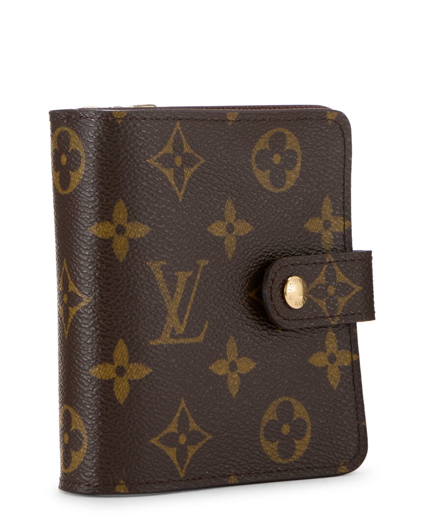 Louis Vuitton Louis Vuitton Brown Monogram Coated Canvas Compact Wallet (Authentic Pre-