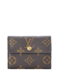 Louis Vuitton Louis Vuitton Brown Coated Canvas Brown Monogram Ludlow Card Holder (Authentic
