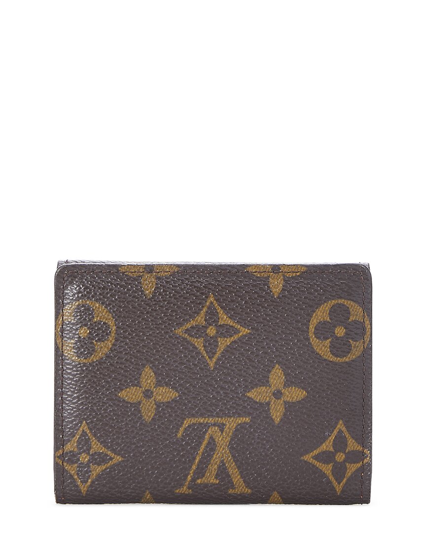 Louis Vuitton Louis Vuitton Brown Coated Canvas Brown Monogram Ludlow Card Holder (Authentic