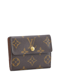 Louis Vuitton Louis Vuitton Brown Coated Canvas Brown Monogram Ludlow Card Holder (Authentic