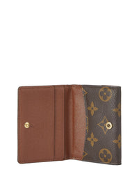 Louis Vuitton Louis Vuitton Brown Coated Canvas Brown Monogram Ludlow Card Holder (Authentic
