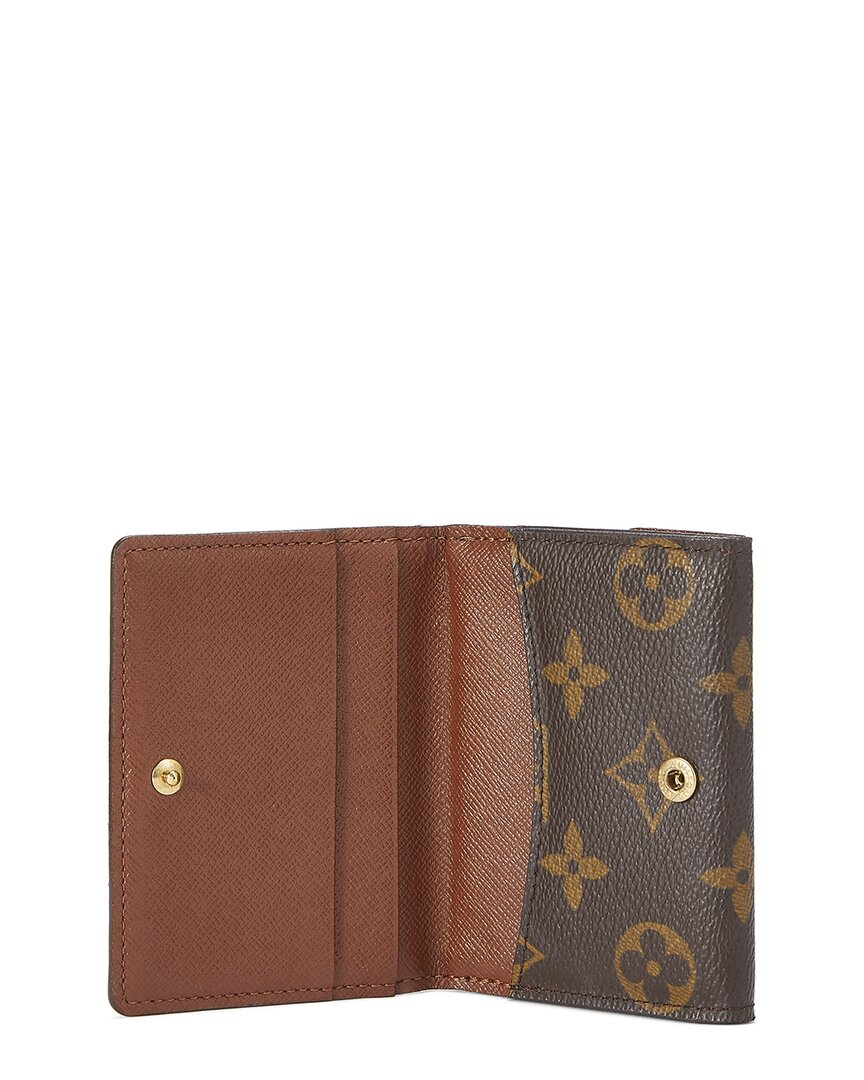 Louis Vuitton Louis Vuitton Brown Coated Canvas Brown Monogram Ludlow Card Holder (Authentic
