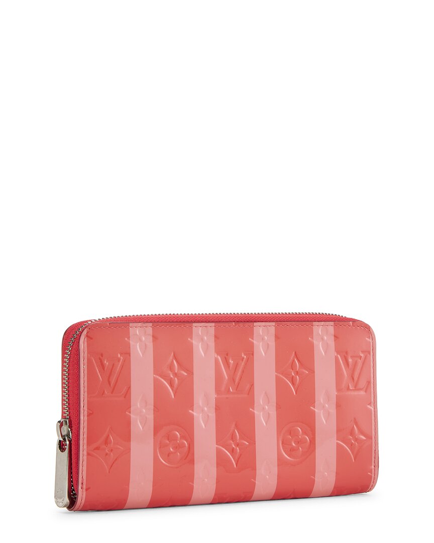Louis Vuitton Louis Vuitton Pink Monogram Vernis Poppy Rayures Zippy (Authentic Pre-Loved)