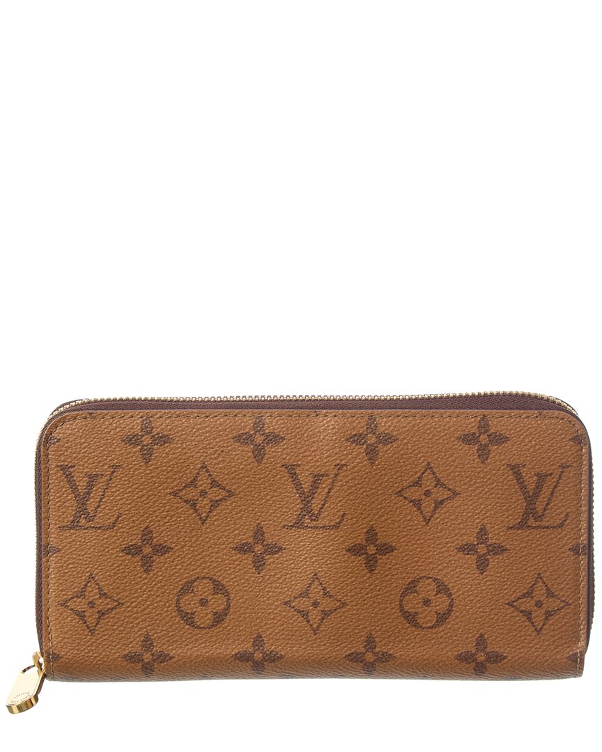 Louis Vuitton Pre-Owned Louis Vuitton Brown Monogram Reversed Coated Canvas Zippy (Authentic Pre-Loved)
