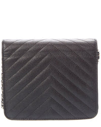 Chanel Pre-Owned Chanel Black Quilted Caviar Leather Boy Wallet On Chain (Authentic Pre-Loved)