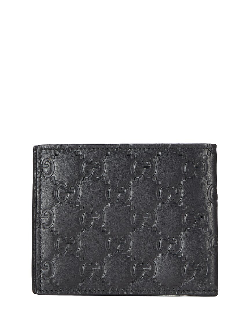 Gucci Gucci Black Guccissima Leather Guccissima Bi-Fold Wallet (Authentic Pre-Loved)