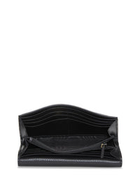 Pre-Owned Gucci Black Coated Canvas & Leather Gg Continental Wallet (Authentic Pre-
