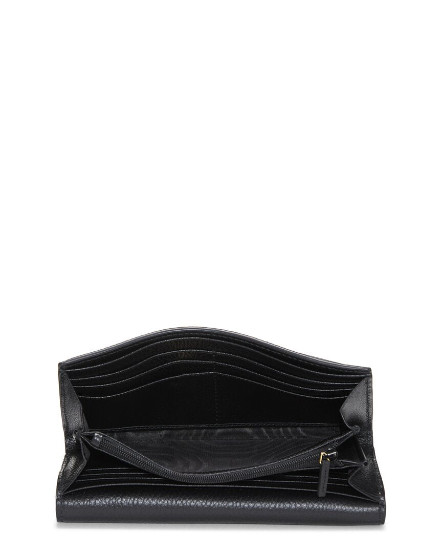 Pre-Owned Gucci Black Coated Canvas & Leather Gg Continental Wallet (Authentic Pre-