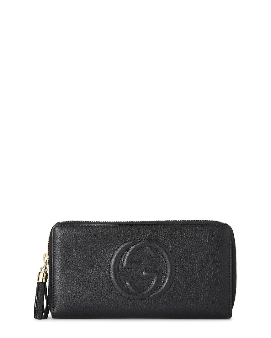 Pre-Owned Gucci Black Leather Soho Zip Around Wallet (Authentic Pre-Loved)