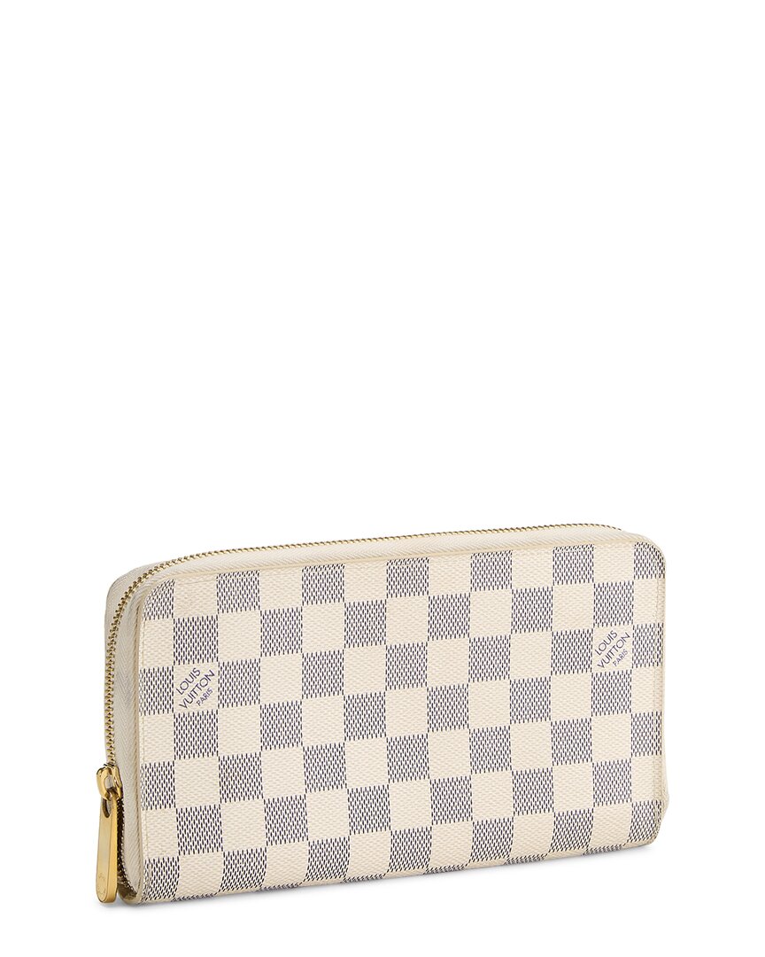 Pre-Owned Louis Vuitton White Damier Azur Zippy (Authentic Pre-Loved)