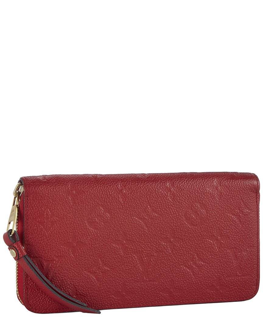 Pre-Owned Louis Vuitton Red Empreinte Zippy (Authentic Pre-Loved)