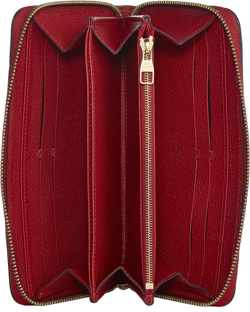 Pre-Owned Louis Vuitton Red Empreinte Zippy (Authentic Pre-Loved)