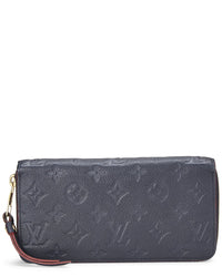 Pre-Owned Louis Vuitton Navy Empreinte Zippy (Authentic Pre-Loved)