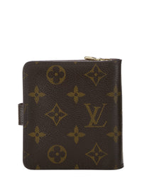 Pre-Owned Louis Vuitton Brown Monogram Canvas Compact Zip (Authentic Pre-Loved)