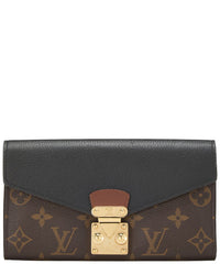 Pre-Owned Louis Vuitton Black Monogram Canvas Pallas Wallet (Authentic Pre-Loved)
