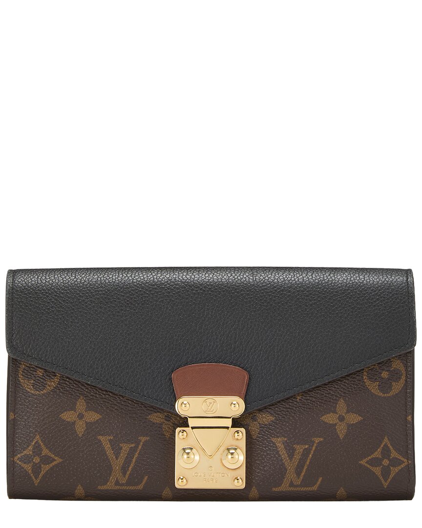 Pre-Owned Louis Vuitton Black Monogram Canvas Pallas Wallet (Authentic Pre-Loved)