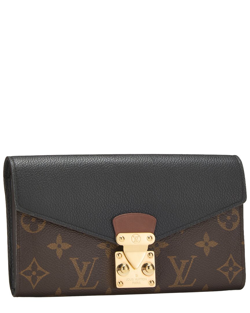 Pre-Owned Louis Vuitton Black Monogram Canvas Pallas Wallet (Authentic Pre-Loved)