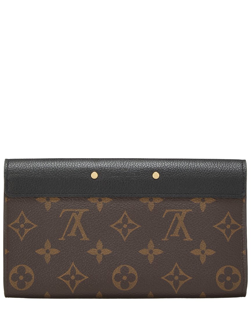 Pre-Owned Louis Vuitton Black Monogram Canvas Pallas Wallet (Authentic Pre-Loved)