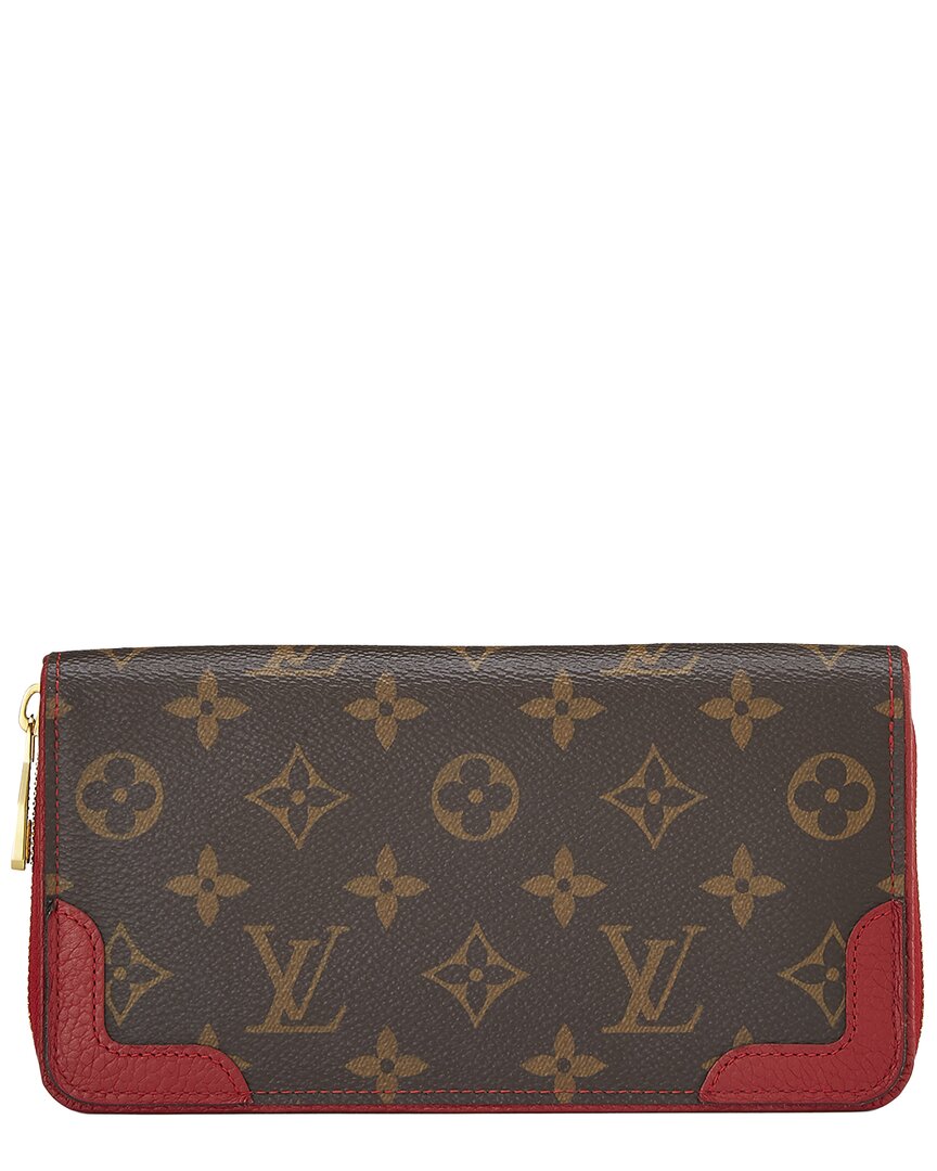 Pre-Owned Louis Vuitton Red Monogram Canvas Zippy Retiro (Authentic Pre-Loved)