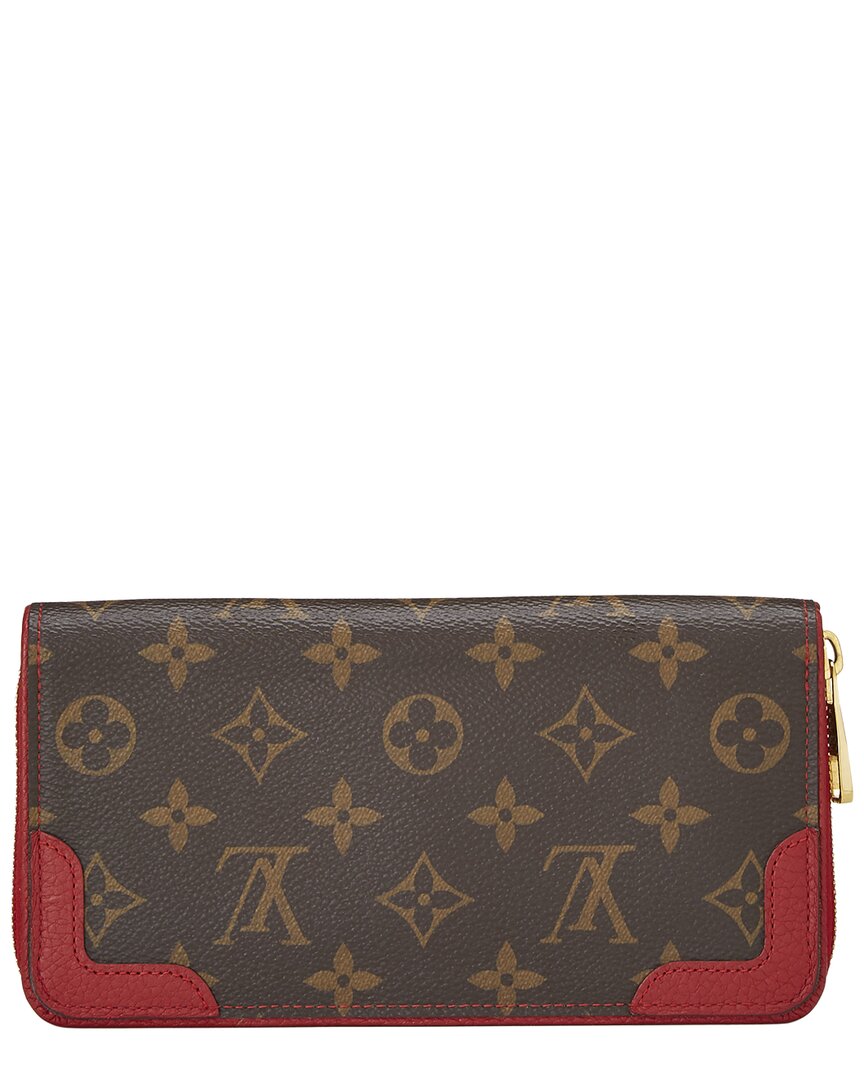Pre-Owned Louis Vuitton Red Monogram Canvas Zippy Retiro (Authentic Pre-Loved)