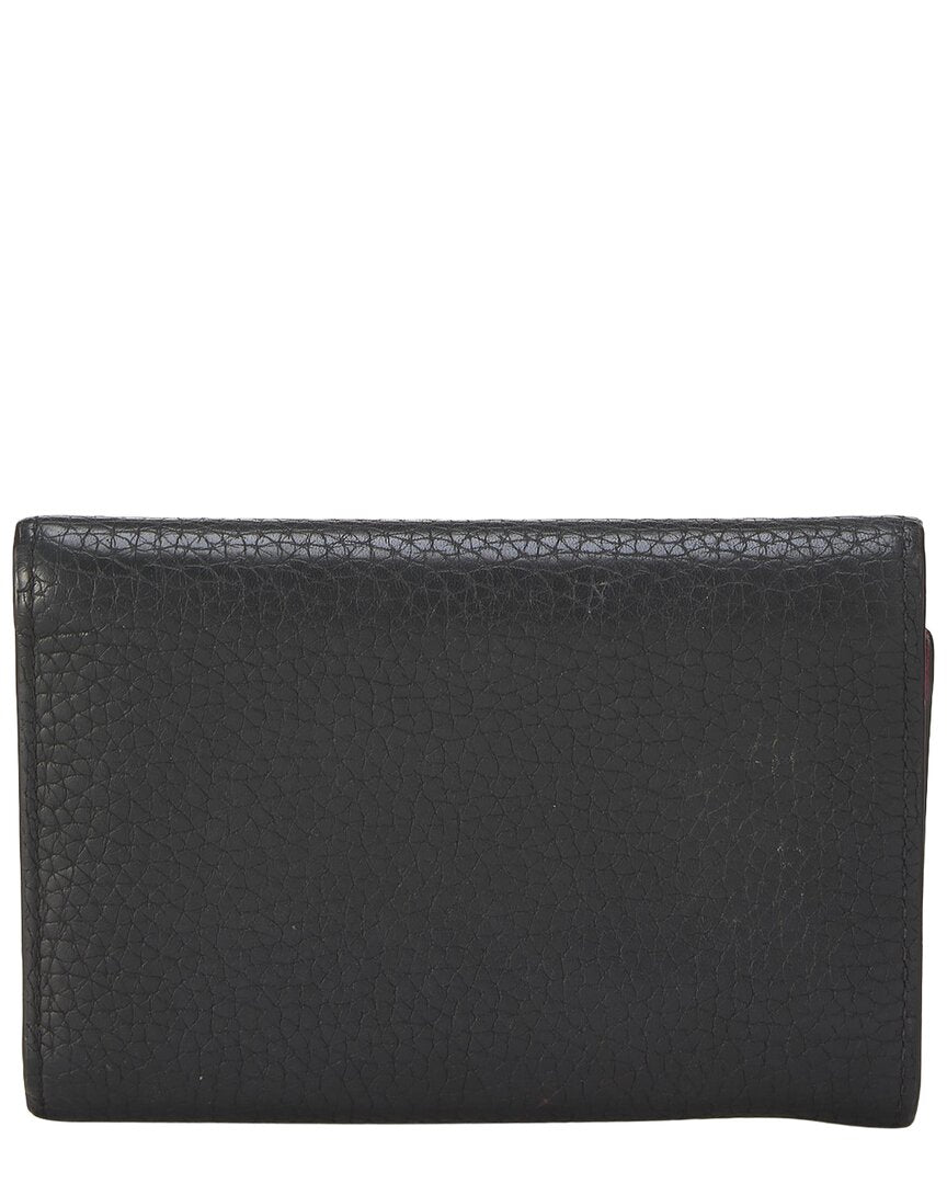 Pre-Owned Louis Vuitton Black Taurillon Leather Capucines Compact (Authentic Pre-Loved)