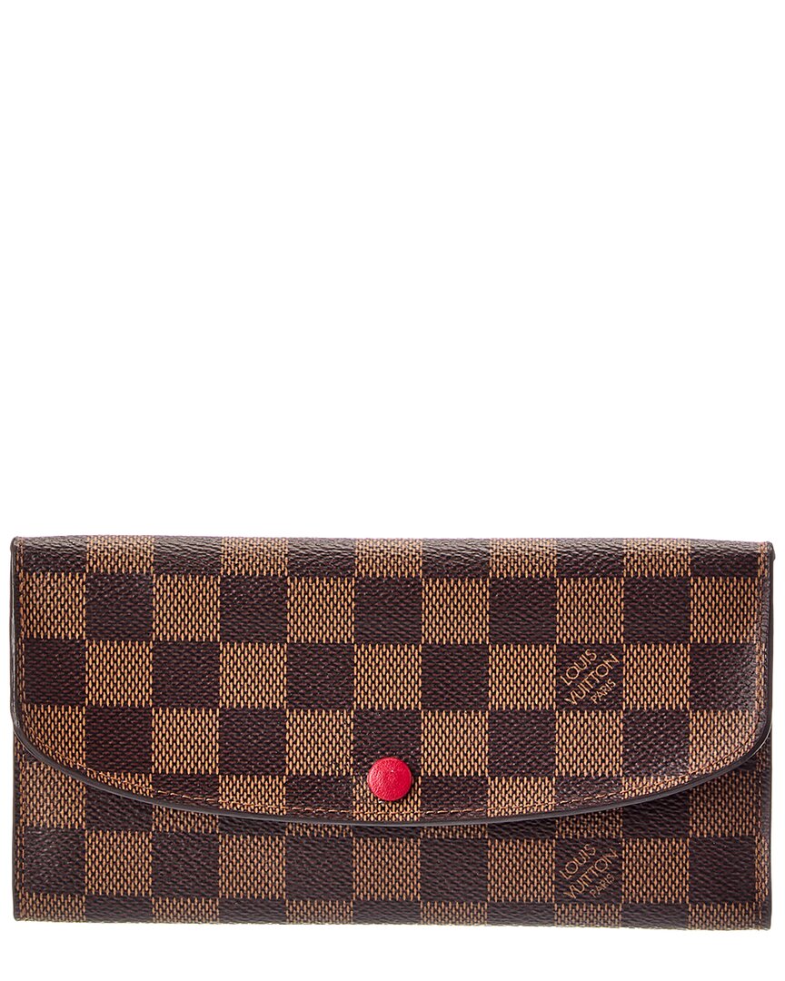 Pre-Owned Louis Vuitton Red Damier Ebene Emilie (Authentic Pre-Loved)