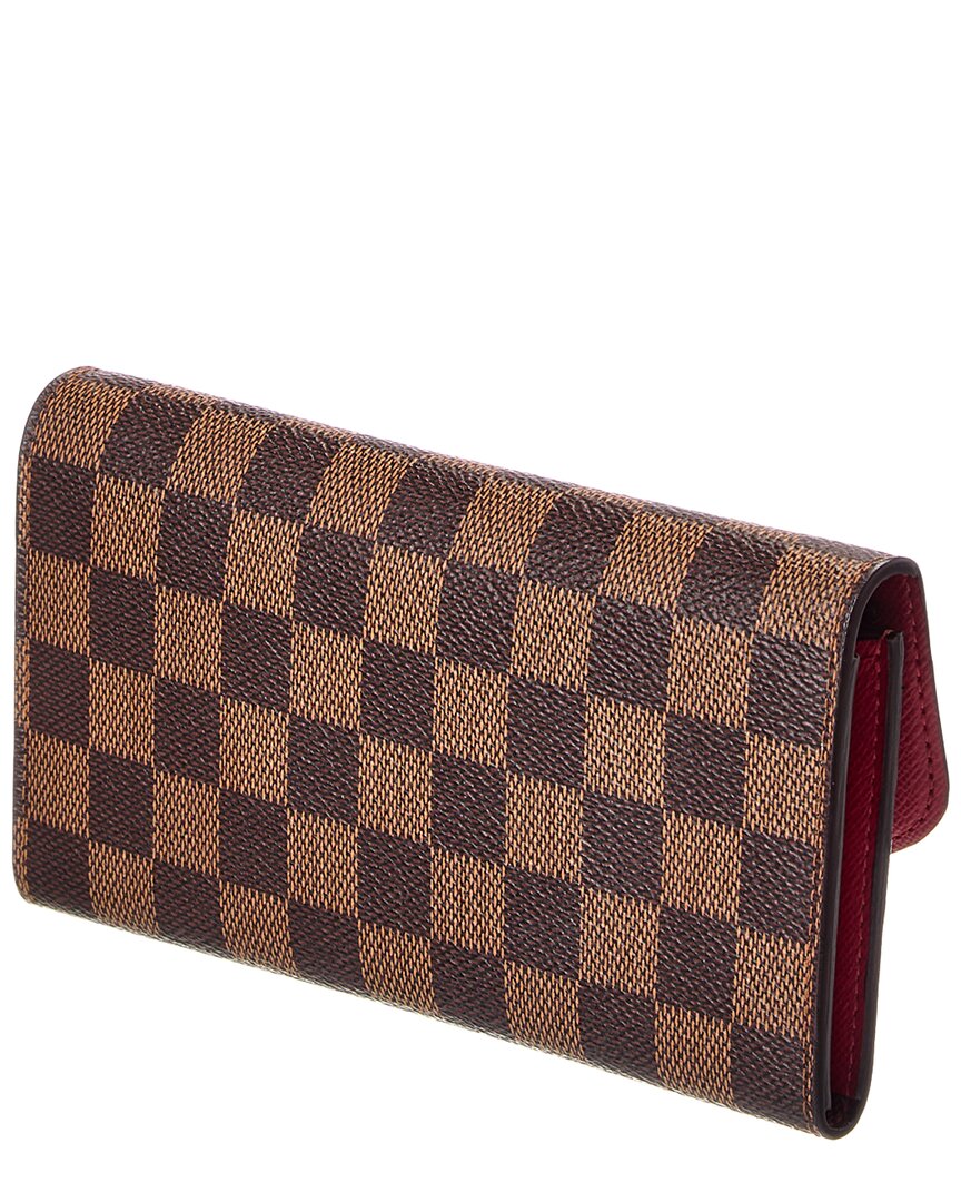 Pre-Owned Louis Vuitton Red Damier Ebene Emilie (Authentic Pre-Loved)