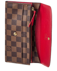 Pre-Owned Louis Vuitton Red Damier Ebene Emilie (Authentic Pre-Loved)