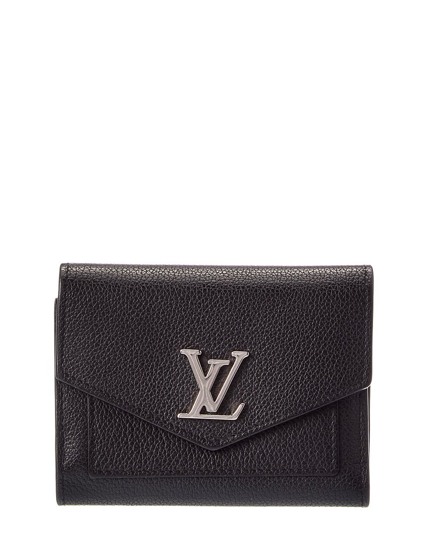 Pre-Owned Louis Vuitton Black Leather My Lock Me Compact (Authentic Pre-Loved)