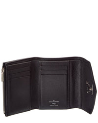 Pre-Owned Louis Vuitton Black Leather My Lock Me Compact (Authentic Pre-Loved)